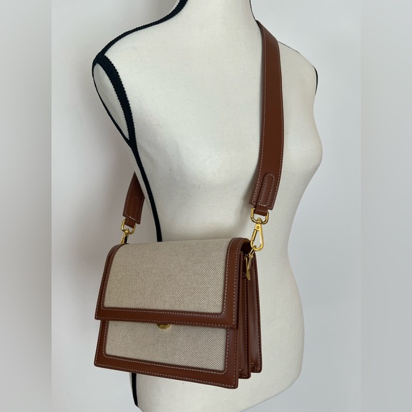 JW PEI Handbags - JW Pei Mini Flap Crossbody - Beige Canvas